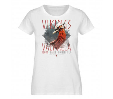 Vikings - Blood, Eagle, Battlefield (EN) - Damen Premium Organic Shirt