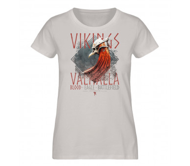 Vikings - Blood, Eagle, Battlefield (EN) - Damen Premium Organic Shirt