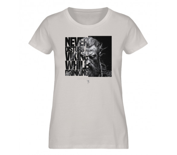 Never disturb a viking while drinking (EN) - Damen Premium Organic Shirt