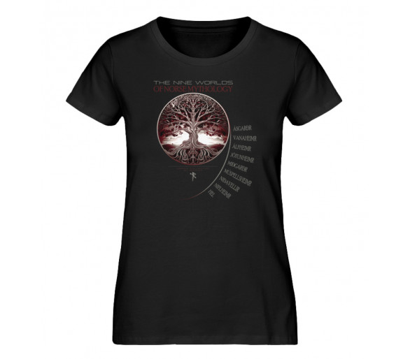 Yggdrasil and the nine worlds (EN) - Damen Premium Organic Shirt