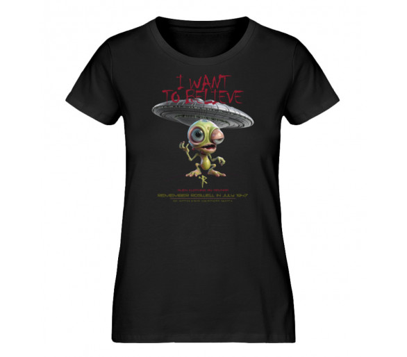 I want to believe (EN) - Damen Premium Organic Shirt