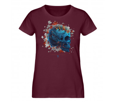 Skull and leaves - Damen Premium Organic Shirt