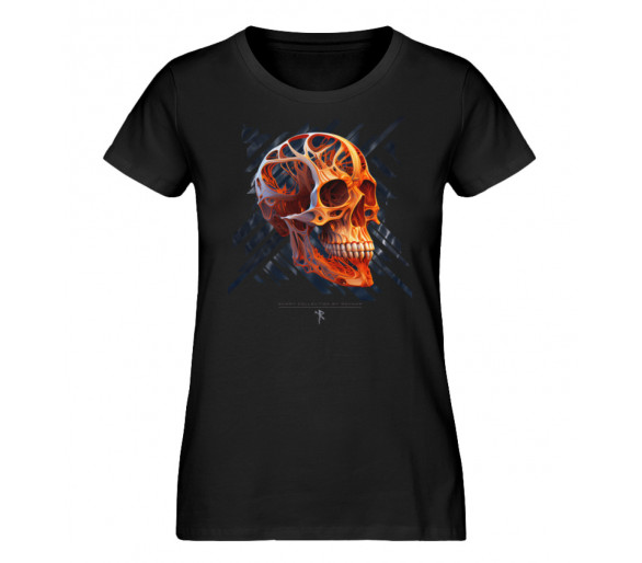 Ein Totenkopf in Orange - Damen Premium Organic Shirt